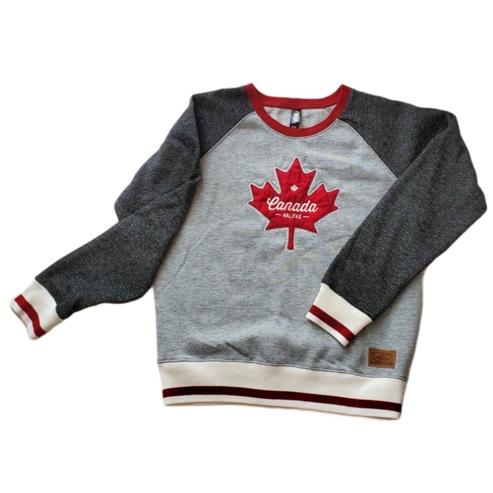 Canada Halifax Initial Attraction Sweatshirt Fuzzy & Cozy Raglan Heathered